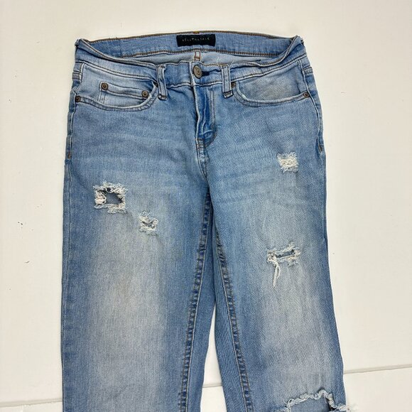 Aeropostale Boot Distressed Women's size 6 Medium Blue Denim Jeans - Picture 2 of 4